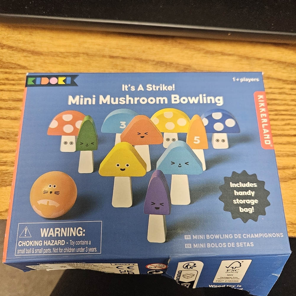 Mini mushroom bowling kit
